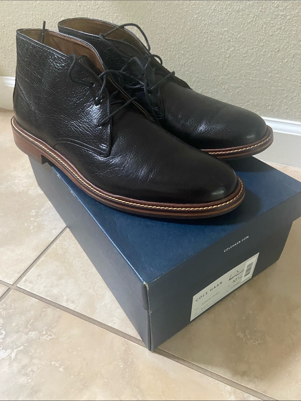 Cole Haan Black Leather Boots